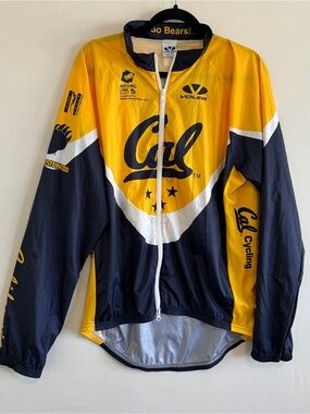 vintage Voler UC Berkeley Cal Bears Cycling wind Breaker Rain jacket Stadium XL